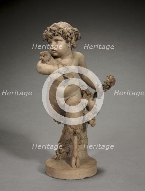 Young Satyr Running with an Owl, 1770s. Creator: Clodion (French, 1738-1814).