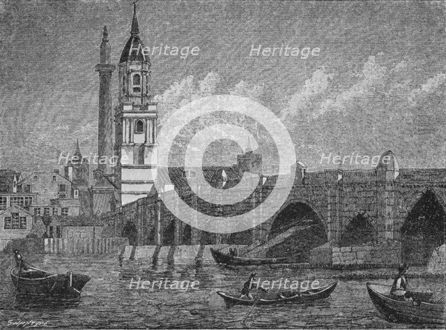 'London Bridge', 1796, (1903). Artist: John Walker.