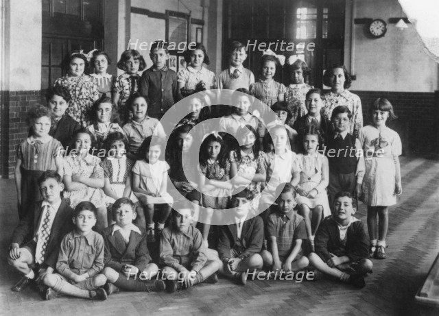 Jewish primary school children, 1939. Artist: Unknown