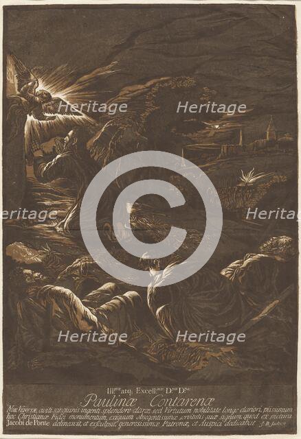 Christ on the Mount of Olives, 1743. Creator: John Baptist Jackson.