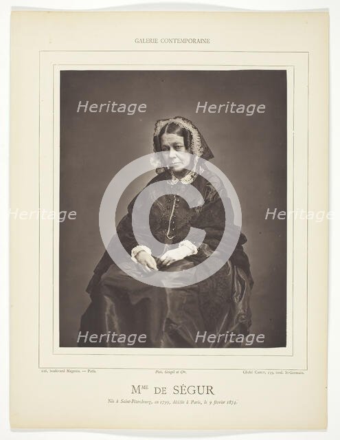 Mme. de Ségur, c. 1874. Creator: Caret Caret.