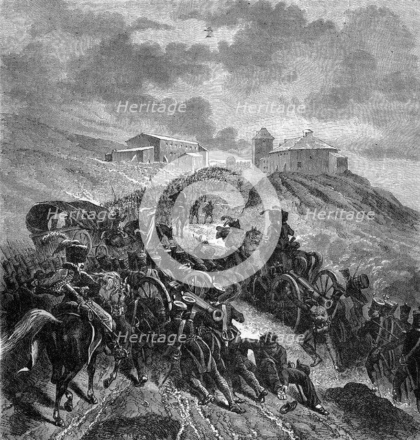 The French army crossing the Sierra Guadarrama, Spain, 22nd-24th September 1808 (1882-1884). Artist: Unknown
