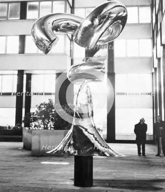 A modern stainless steel sculpture, London, c1969. Artist: Unknown
