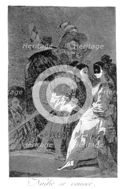 'Nobody knows himself', 1799. Artist: Francisco Goya