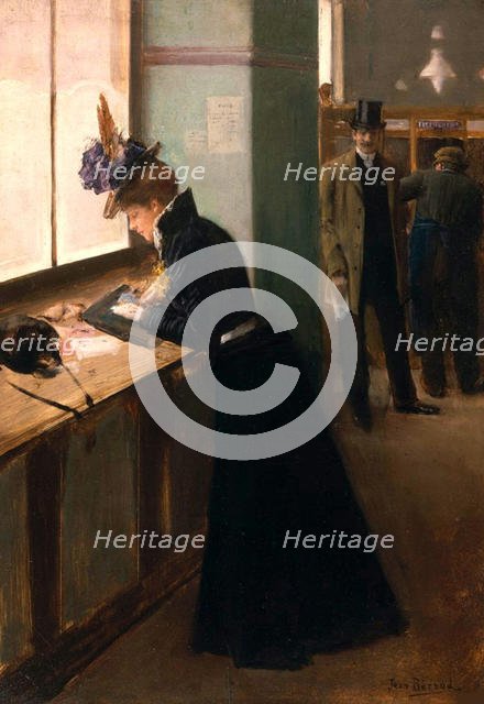 At the Telegraph. Creator: Béraud, Jean (1849-1936).