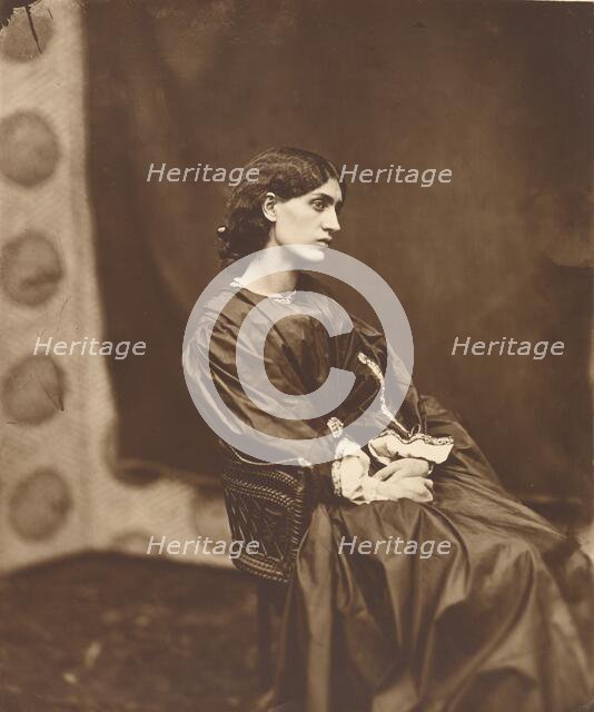 Portrait of Jane Morris (Mrs. William Morris), negative July 1865; print after 1900. Creator: John Robert Parsons.