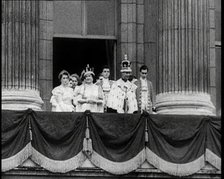 The British Royal Family Standing on a Balcony, 1937. Creator: British Pathe Ltd.