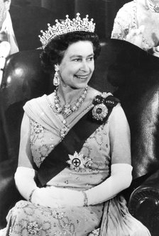 Queen Elizabeth II (b1926) during a state visit to Australia, 1977. Creator: Unknown.