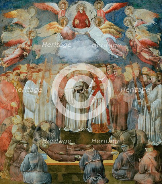 Death and Ascension of Saint Francis (from Legend of Saint Francis), 1295-1300. Creator: Giotto di Bondone (1266-1377).