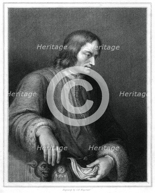 Lorenzo de' Medici, Italian statesman and ruler of the Florentine Republic, (1833).Artist: CE Wagstaff