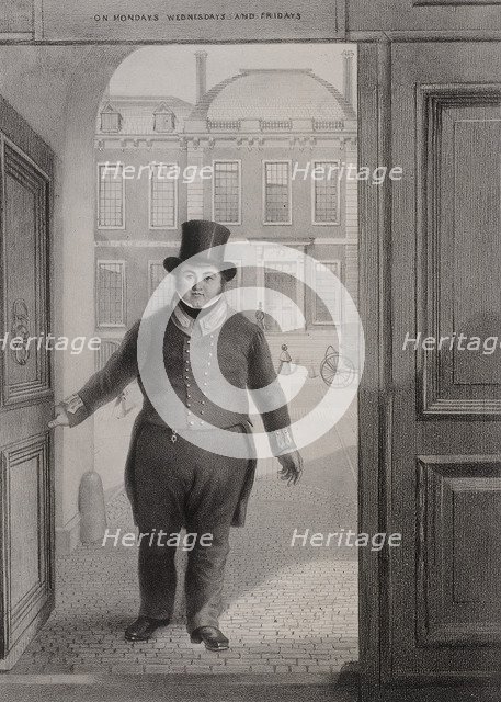 Entrance Gate, British Museum, Holborn, London, c1850. Artist: Alexander O'Driscoll