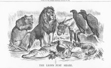 'The Lions Just Share', 1882. Artist: Joseph Swain