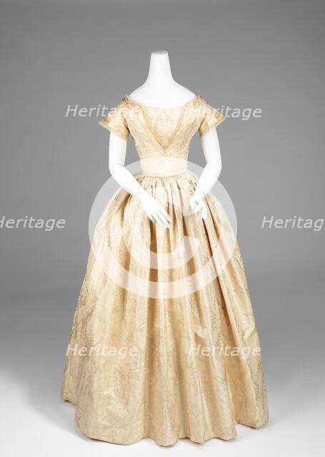 Wedding dress, American, 1845-50. Creator: Unknown.