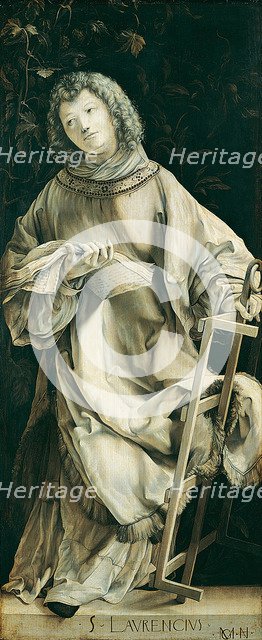 Panel of the Heller Altar depicting St. Laurence. Artist: Grünewald, Matthias (ca 1470-1528)