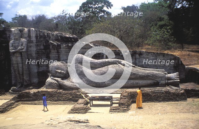 Reclining Buddha, Gal Vihare, Sri Lanka. Artist: Unknown