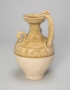 Vase with Dragon-Shaped Handle and Two Loop Handles, Sui dynasty (581-618). Creator: Unknown.