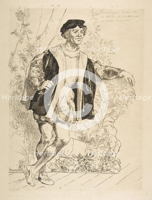 Portrait of Fernand, 1876. Creator: Felix Bracquemond.