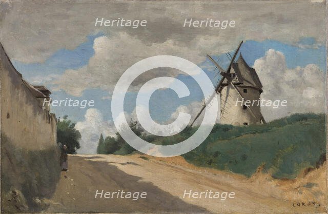 The Windmill, ca 1835-1840. Creator: Corot, Jean-Baptiste Camille (1796-1875).