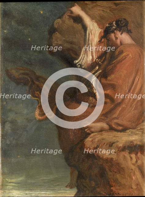 Sappho, 1849. Creator: Chassériau, Théodore (1819-1856).