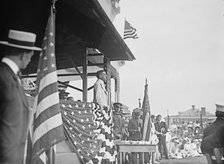 Newton Diehl Baker On Reviewing Stand, 1917 or 1918. Creator: Unknown.