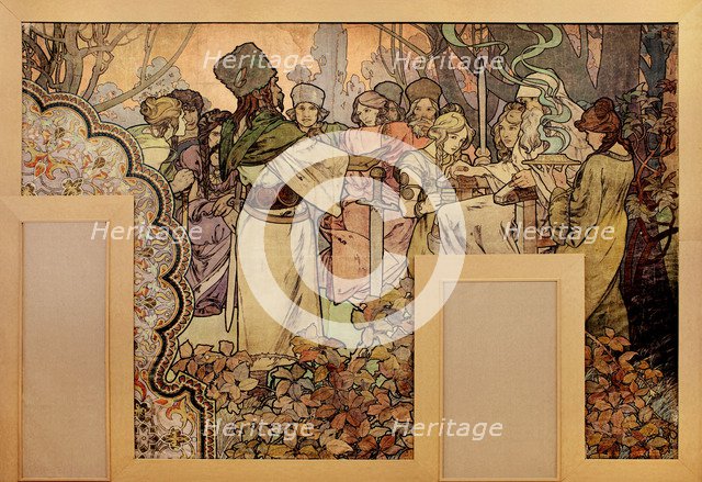 Wall painting for the Exposition Universelle of 1900, 1899-1900. Artist: Mucha, Alfons Marie (1860-1939)