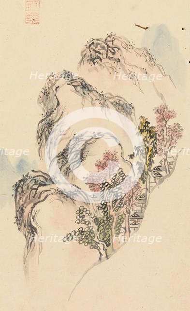 Album of Landscape Paintings, late 18th century. Creator: Kuwayama Gyokushu.