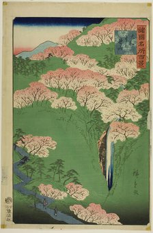 Mount Yoshino, Yamato Province (Yamato Yoshinoyama) from the series "One Hundred Famous Vi..., 1859. Creator: Utagawa Hiroshige II.