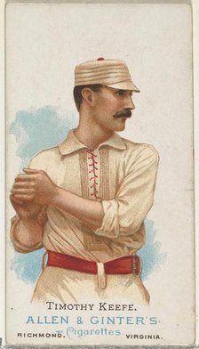 Timothy Keefe, Baseball Player, from World's Champions, Series 1 (N28) for Allen & Ginter ..., 1887. Creator: Allen & Ginter.