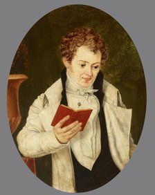 Man Reading a Book, 1st half of 19th century. Creator: Unknown.