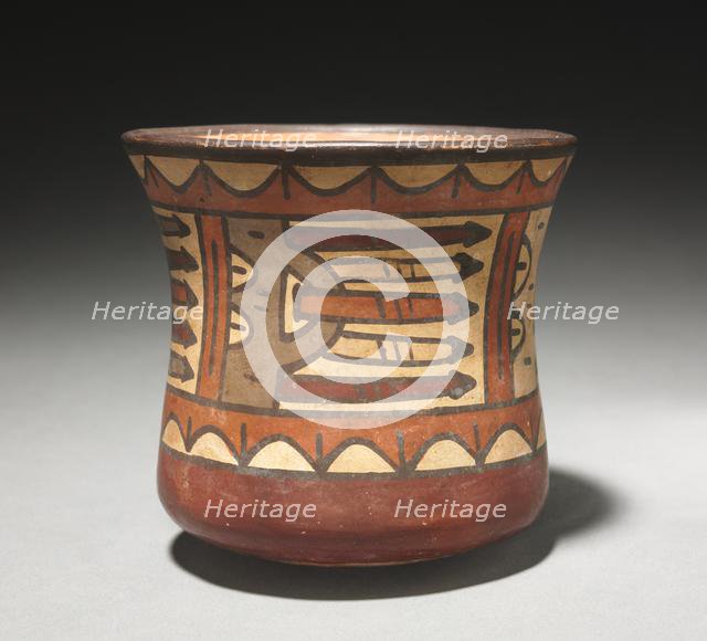 Bowl with Trophy Heads, c. 100-650. Creator: Unknown.