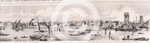 London from the River Thames, 1844 Artist: Frank Vizetelly  