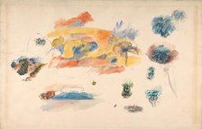 Studies of Landscape, Trees, and Exotic Fruit, ca. 1885. Creator: Pierre-Auguste Renoir.