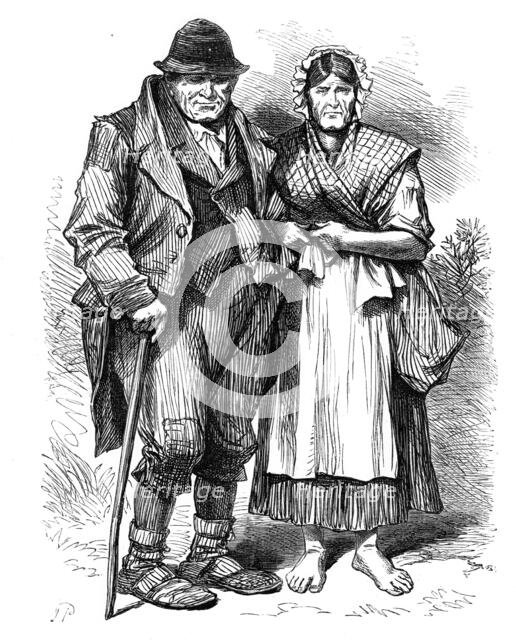 Sketches from Ireland: inhabitants of a bog village, near Castlereagh, 1870. Creator: Unknown.