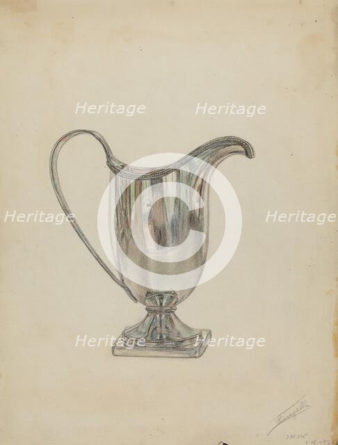 Silver Pitcher, 1936. Creator: Frank Fumagalli.
