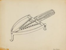 Flat Iron Holder, c. 1939. Creator: Irene Lawson.