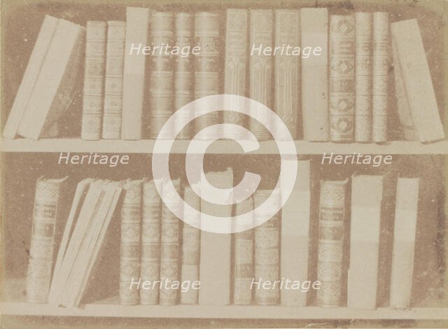 A Scene in a Library, before March 22, 1844. Creator: William Henry Fox Talbot.