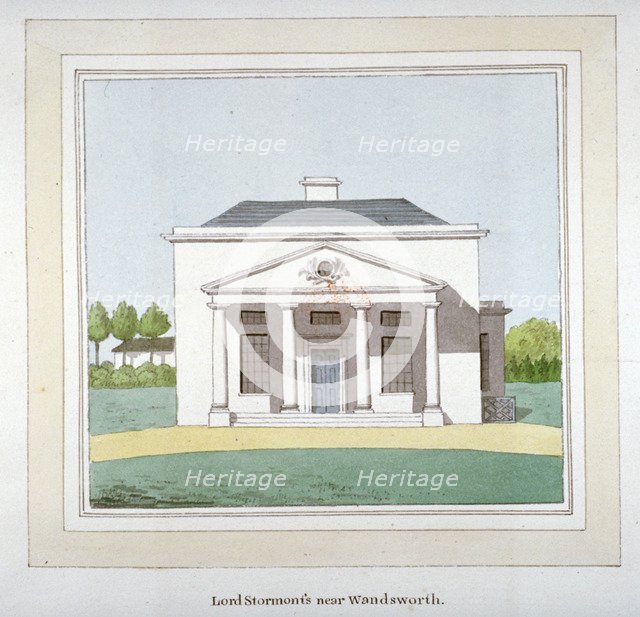 View of Lord Stormont's mansion near Wandsworth, London, c1800. Artist: Anon