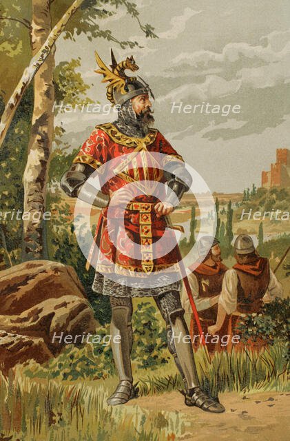 Roger de Flor (c1267-1305), mercenary warlord who served the Crown of Aragon, 1890. Creator: Unknown.