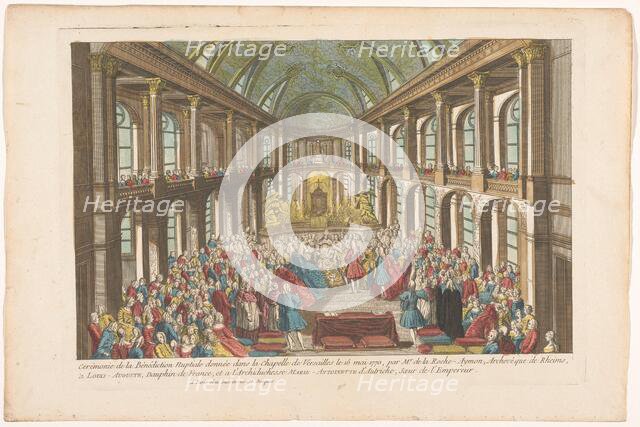 View of marriage between Louis XVI, King of France, and Marie Antoinette, Queen..., 1770, 1700-1799. Creator: Anon.