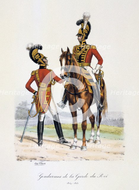 Gendarmes de la Garde du Roi, 1814-15. Artist: Eugene Titeux
