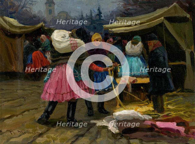 At the market, c1923. Creator: Teodor Jozef Mousson.
