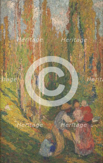 Esquisse pour la salle des mariages de la mairie du 10ème : L'été, scène champêtre, c.1905 - 1907. Creator: Henri Jean Guillaume Martin.