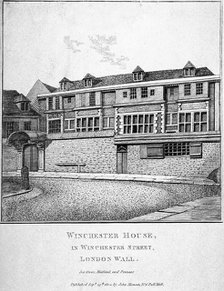 View of Winchester House in Winchester Place, London, 1800.                                  Artist: John Thomas Smith