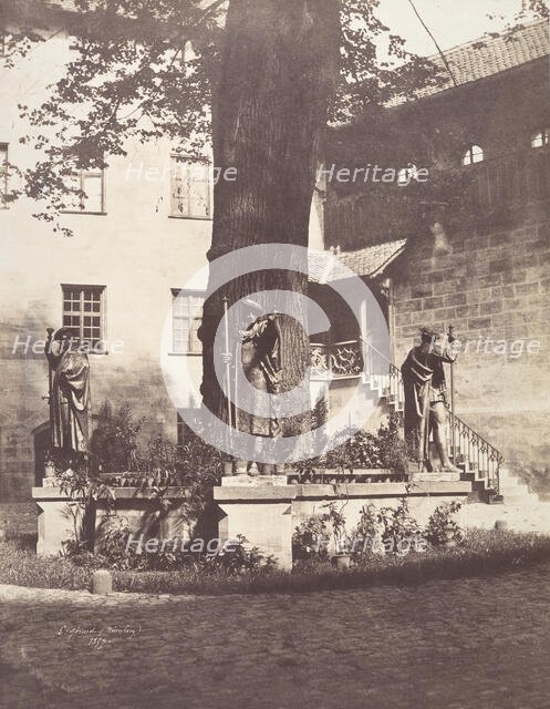 Nuremburg, Intérieur de la Cour du Burg impérial, 1857. Creator: Léon Gérard.