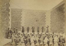 Exécution des otages, prison de la Roquette, le 24 mai 1871, 1870-71. Creator: Eugène Appert.