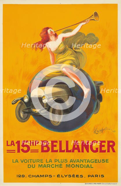 La 15HP Bellanger, 1921. Creator: Cappiello, Leonetto (1875-1942).