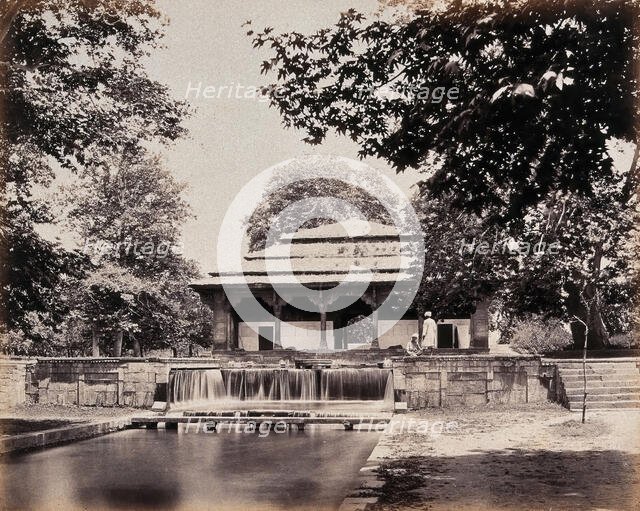 Kashmir: a bungalow above a weir, c1860s. Creator: Samuel Bourne.