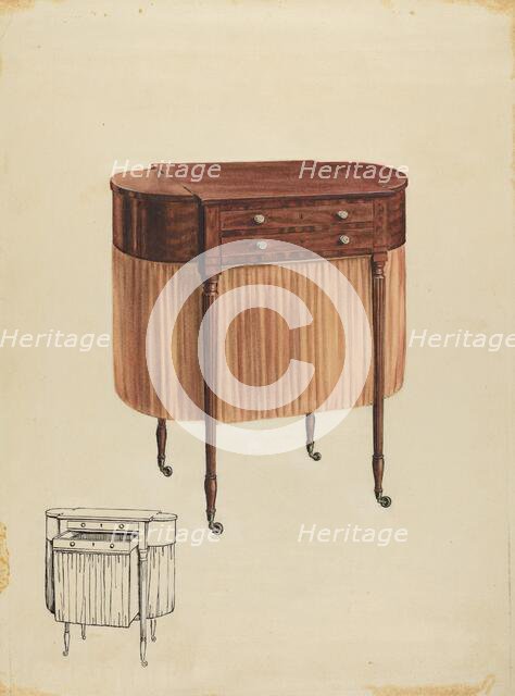 Sewing Table, 1935/1942. Creator: Ferdinand Cartier.