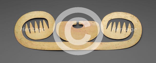 Nose Ornament with Lateral Extensions in Suggesting Whiskers, Wings, or Fish Barbels, A.D. 1000/1500 Creator: Unknown.