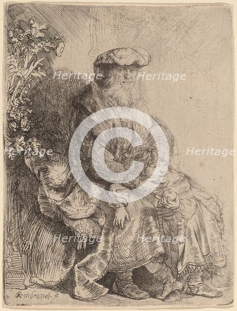 Abraham Caressing Isaac, c. 1637. Creator: Rembrandt Harmensz van Rijn.